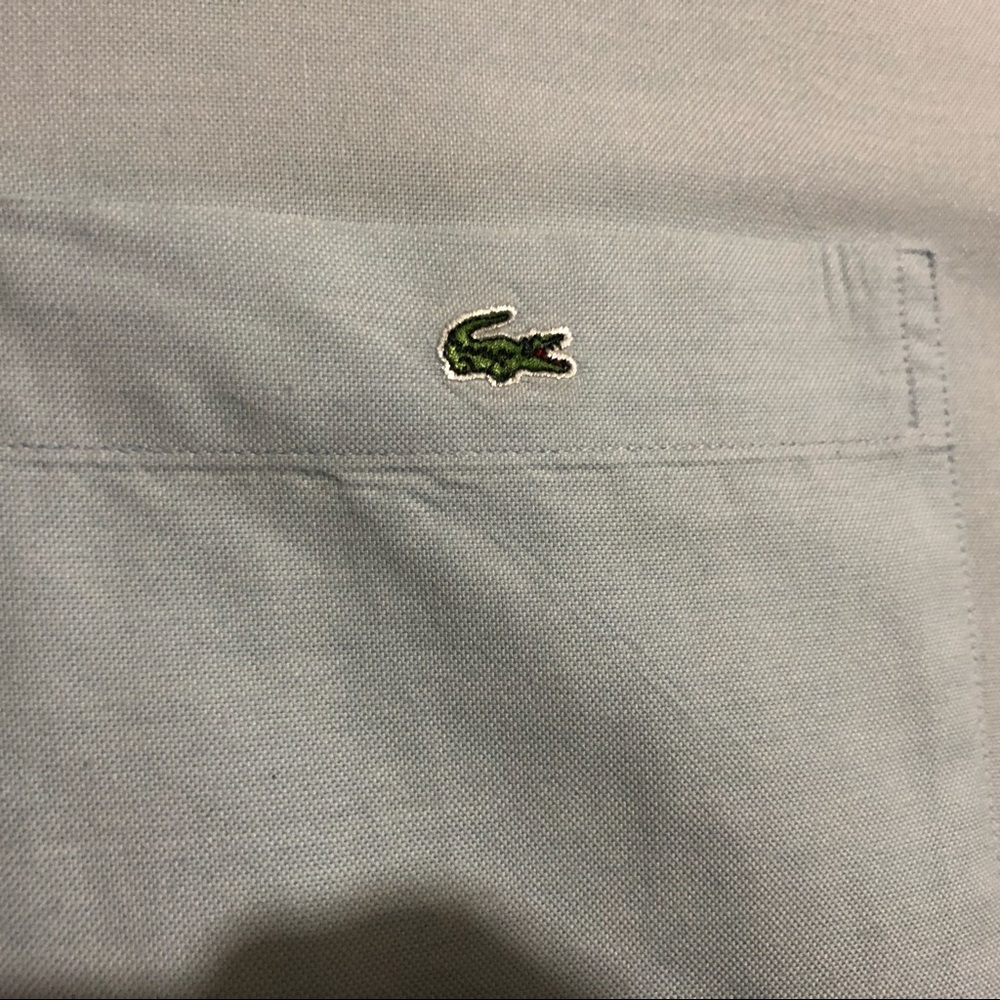 🚫sold🚫Lacoste Button Down Shirt Baby Blue size 44 - Picture 8 of 8